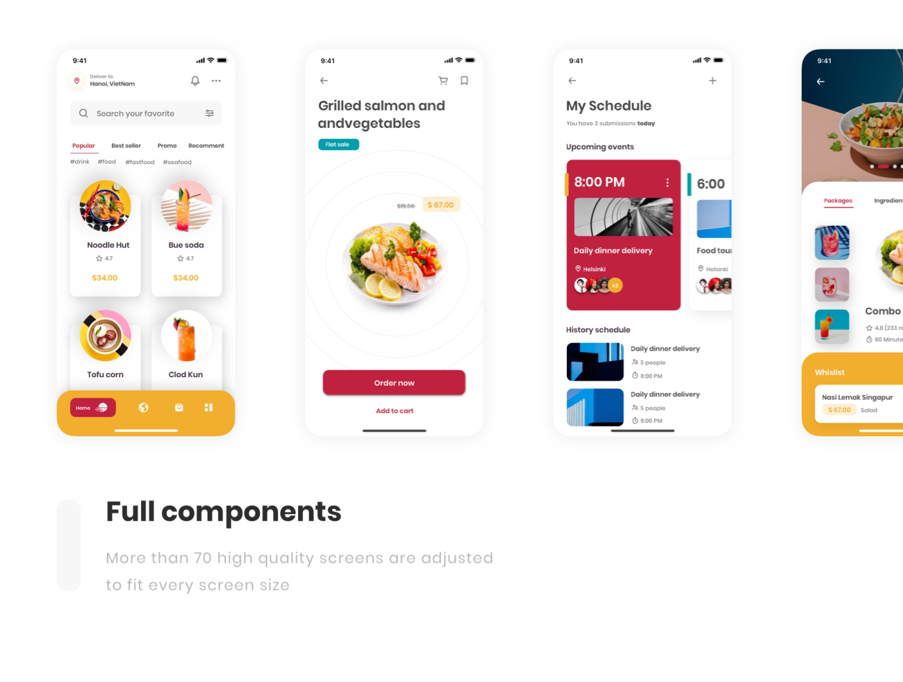 Eden - Food Delivery App UI Kit 食品配送应用程序用户界面套件-UI/UX-到位啦UI