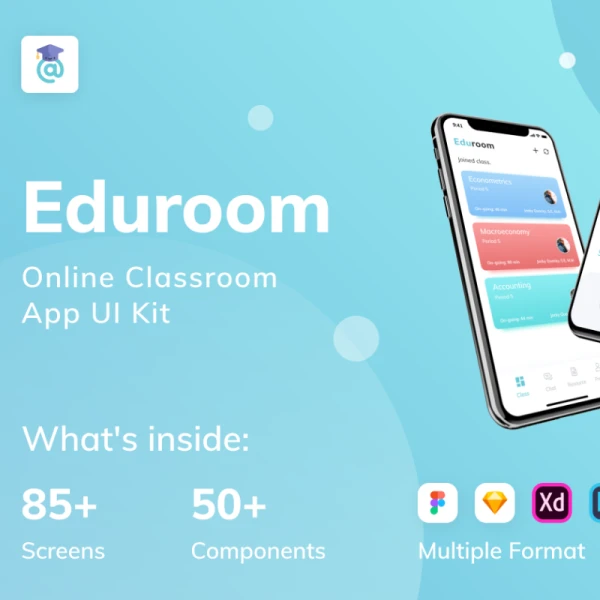EduRoom - Online Class Room App UI Kit 在线教室应用程序UI套件