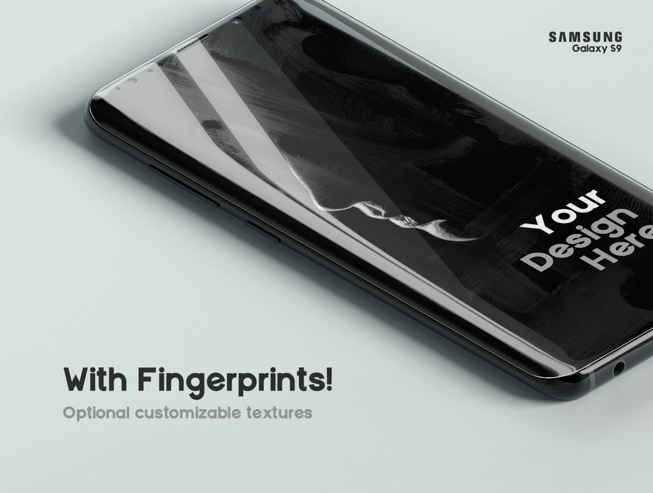 Samsung Galaxy S9 Presentation mockup Kit (part2) 三星Galaxy S9演示样机套件（第2部分）-产品展示、优雅样机、创意展示、实景样机、手机模型、样机-到位啦UI