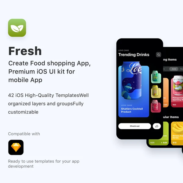Fresh Food ordering app 新鲜食品饮料订购应用程序