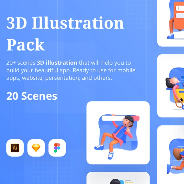 3D Illustration Pack 三维插图包