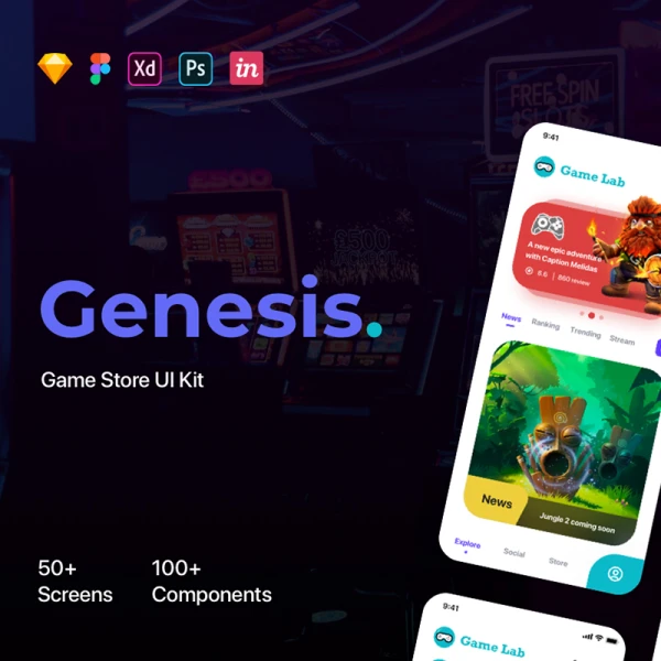 Genesis iOS App UI Kit 创世iOS游戏商店应用程序UI套件