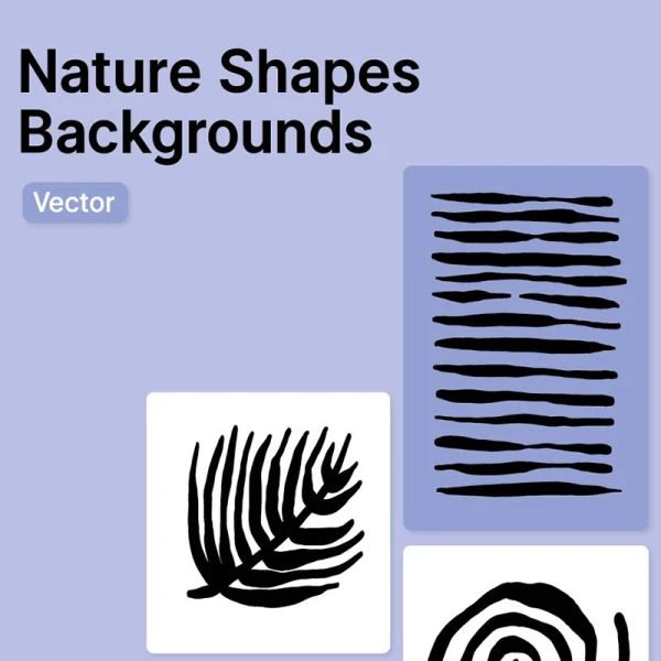 Nature Shapes Backgrounds 自然塑造植物纹理矢量艺术插画