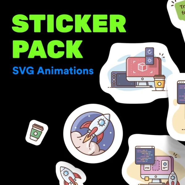 Animated Sticker Pack 动画卡通贴纸包
