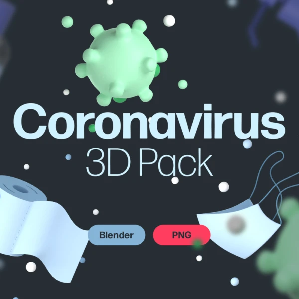 Coronavirus 3D Pack 冠状病毒3D图标包