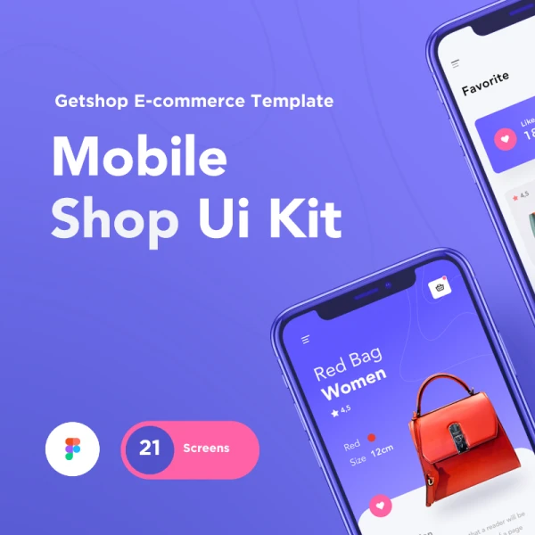 Getshop-Shop Ui Kit 奢侈品女包网购电商商店Ui套件