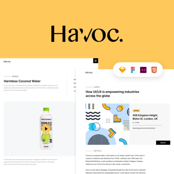 Havoc Agency UI Kit 机构用户界面网站模板套件