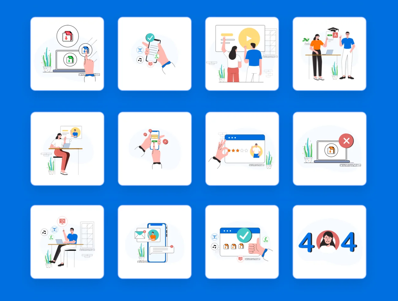 Momotaro Health UI Kit 健康UI套件-人物插画、场景插画、学习生活、插画、运动健身-到位啦UI