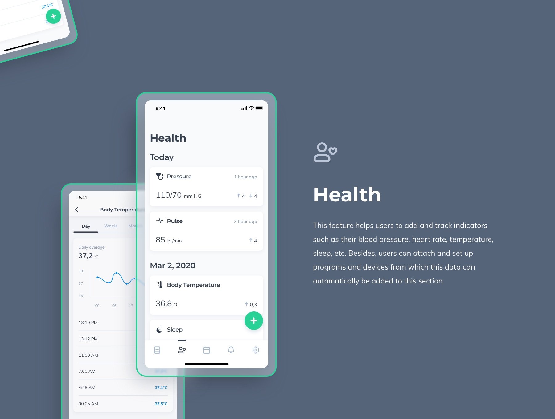 Medical App UI kit for iOS iOS版医疗应用程序UI套件-UI/UX-到位啦UI