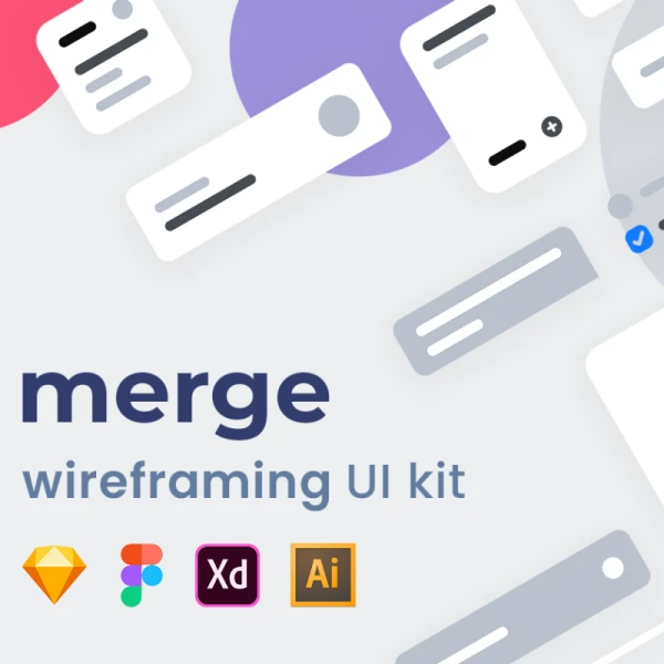 Merge Wireframing UI Kit 原型线框UI套件