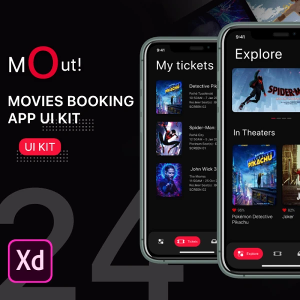 MovieOut App Ui Kit MovieOut应用程序Ui套件