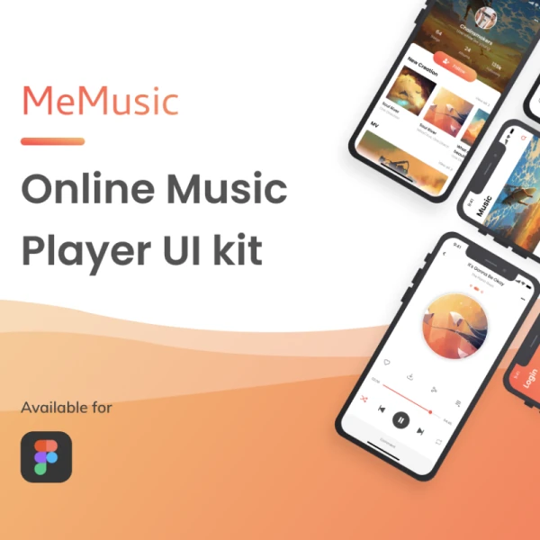 Music Player App UI Kit 音乐播放器应用程序UI套件