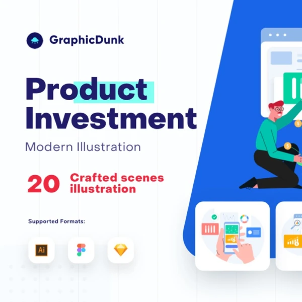 Graphicdunk - Product investment - illustration 投资理财资产管理插图矢量插画