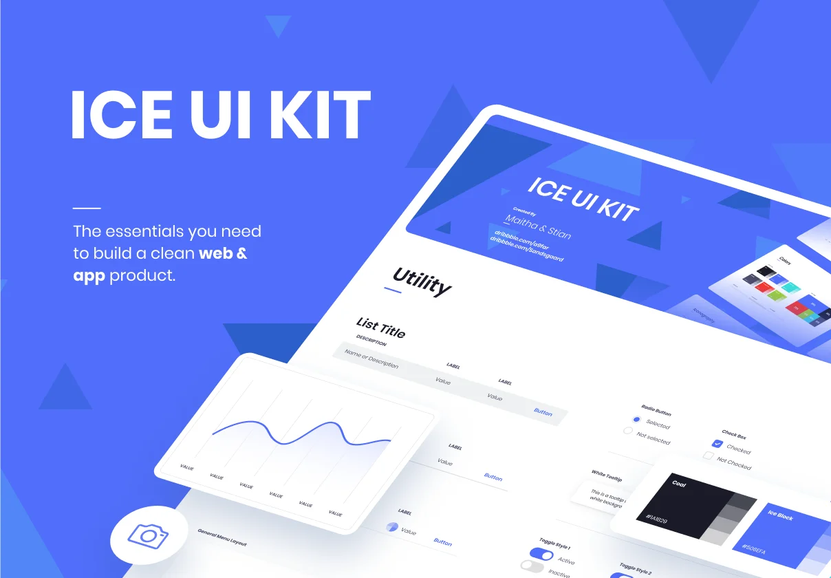 ICE UI KIT 简洁大气web & app用户界面必备套件-3D/图标、UI/UX-到位啦UI