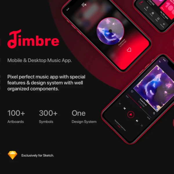Timbre App - Music App with Design System 音色应用程序-带设计系统的音乐应用程序