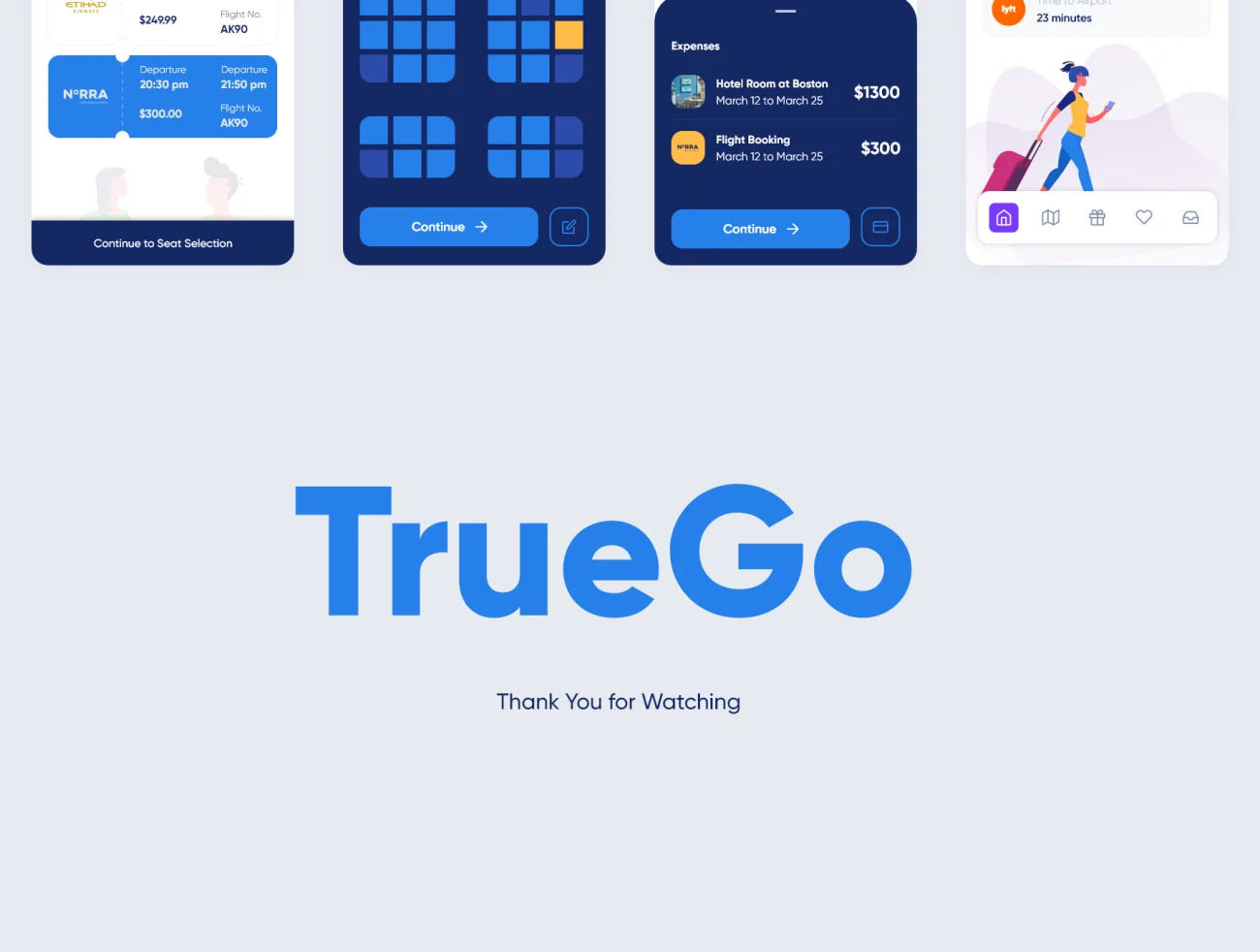 TrueGo Travel App UI Kit 2 TrueGo旅行应用程序UI套件2-UI/UX-到位啦UI