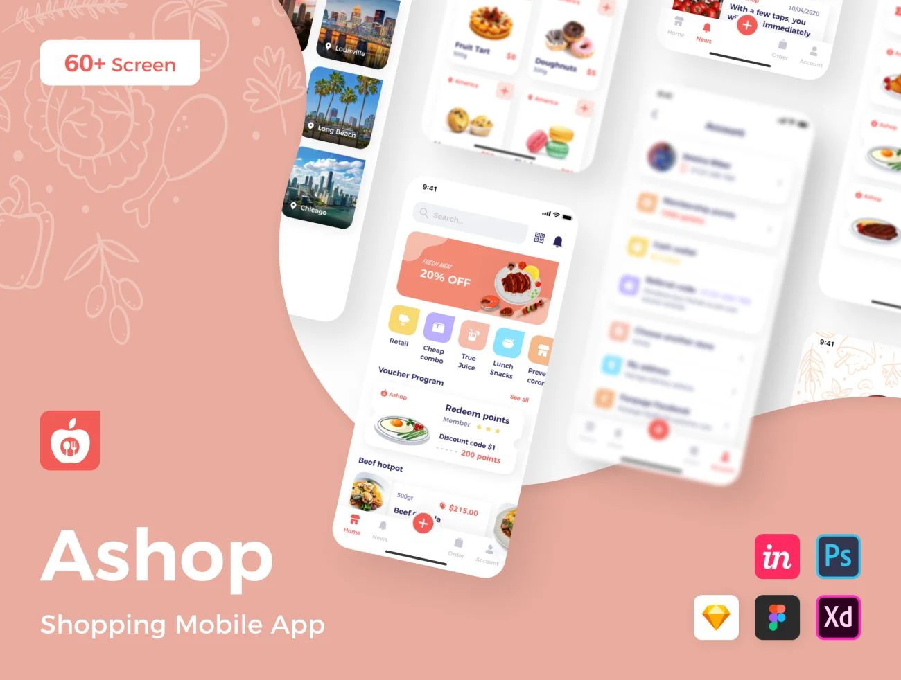 ashop-shopping-mobile-app ashop购物手机应用-UI/UX-到位啦UI