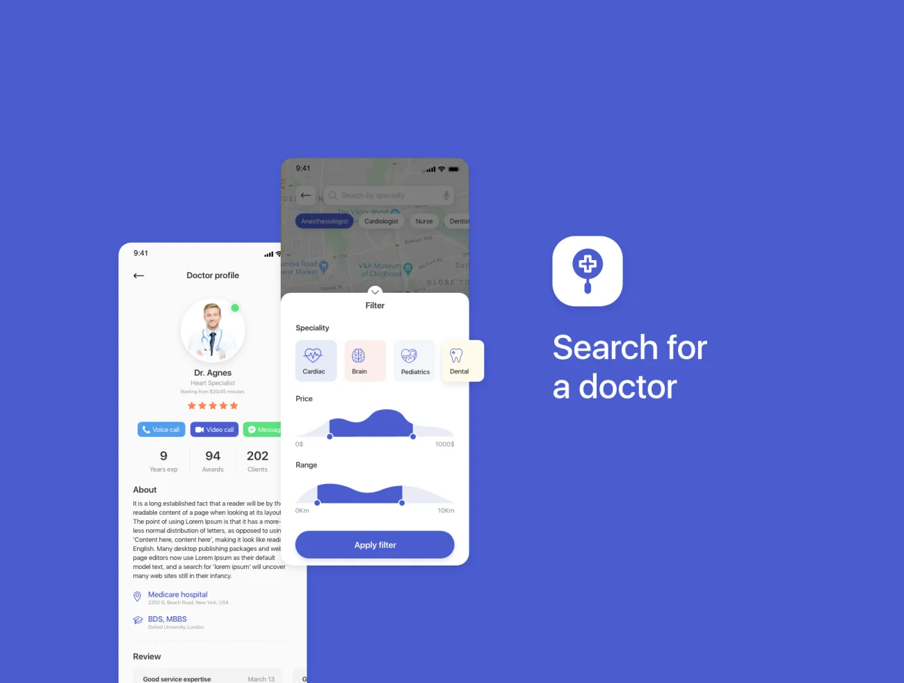 B.Doctor app UI kit 医疗应用程序用户界面套件-UI/UX-到位啦UI