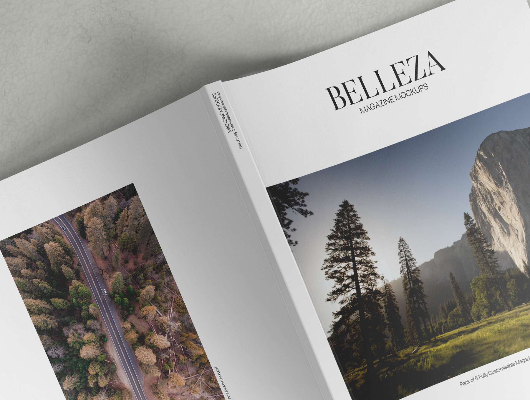 Belleza - A4 Magazine Mockups Pack A4杂志样机包-产品展示、优雅样机、创意展示、办公样机、名片杂志、实景样机、样机-到位啦UI