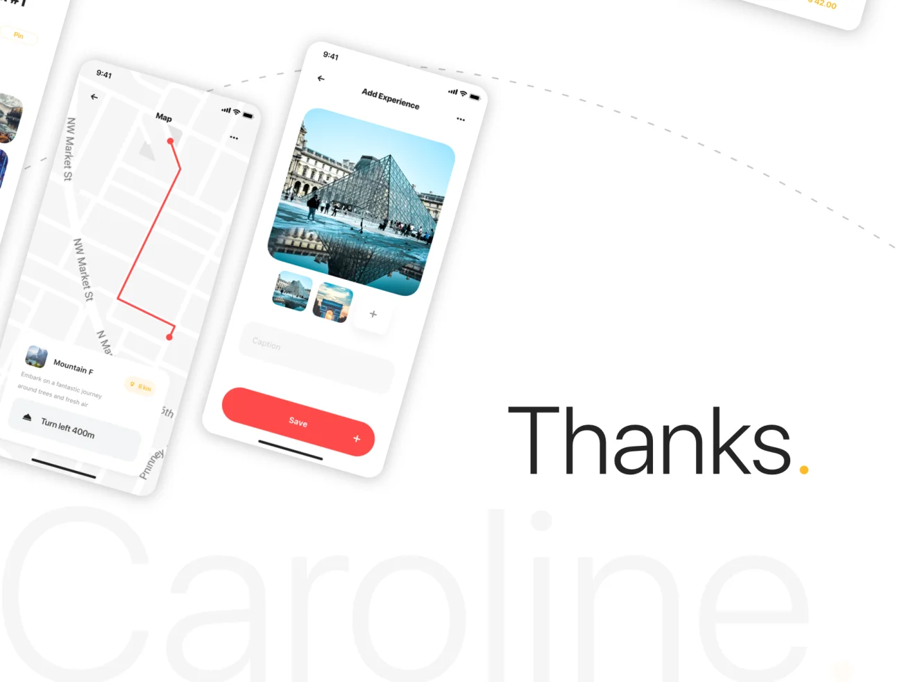 Caroline - Travel App UI Kit figma 卡罗琳-旅游应用程序用户界面套件figma-UI/UX-到位啦UI
