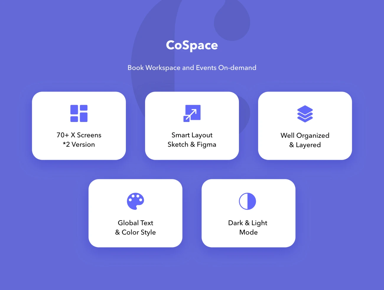 CoSpace App UI Kit 共享办公应用程序用户界面套件-UI/UX-到位啦UI