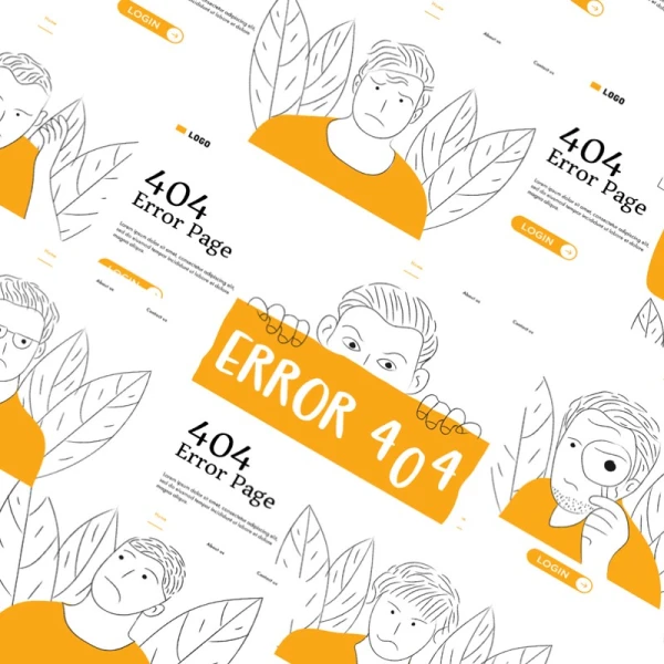 Error 404 illustrations 404错误页矢量插图