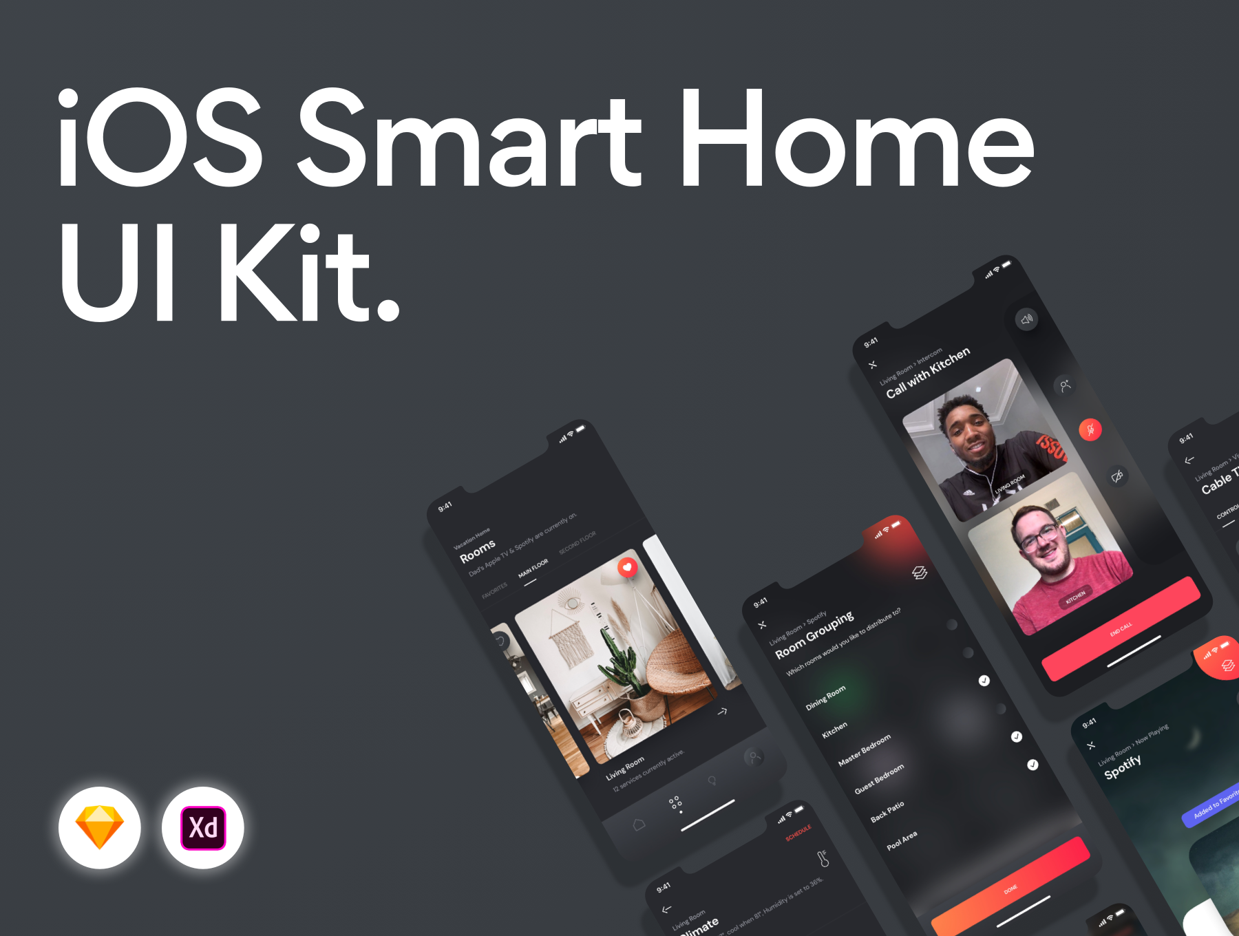 Smart Home Automation UI Kit 智能家居自动化用户界面套件-UI/UX-到位啦UI