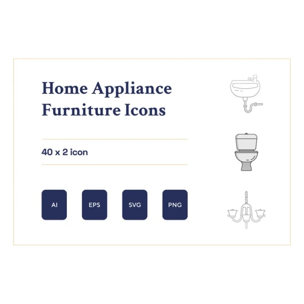 Home Appliance Furniture Icon 家电家具图标