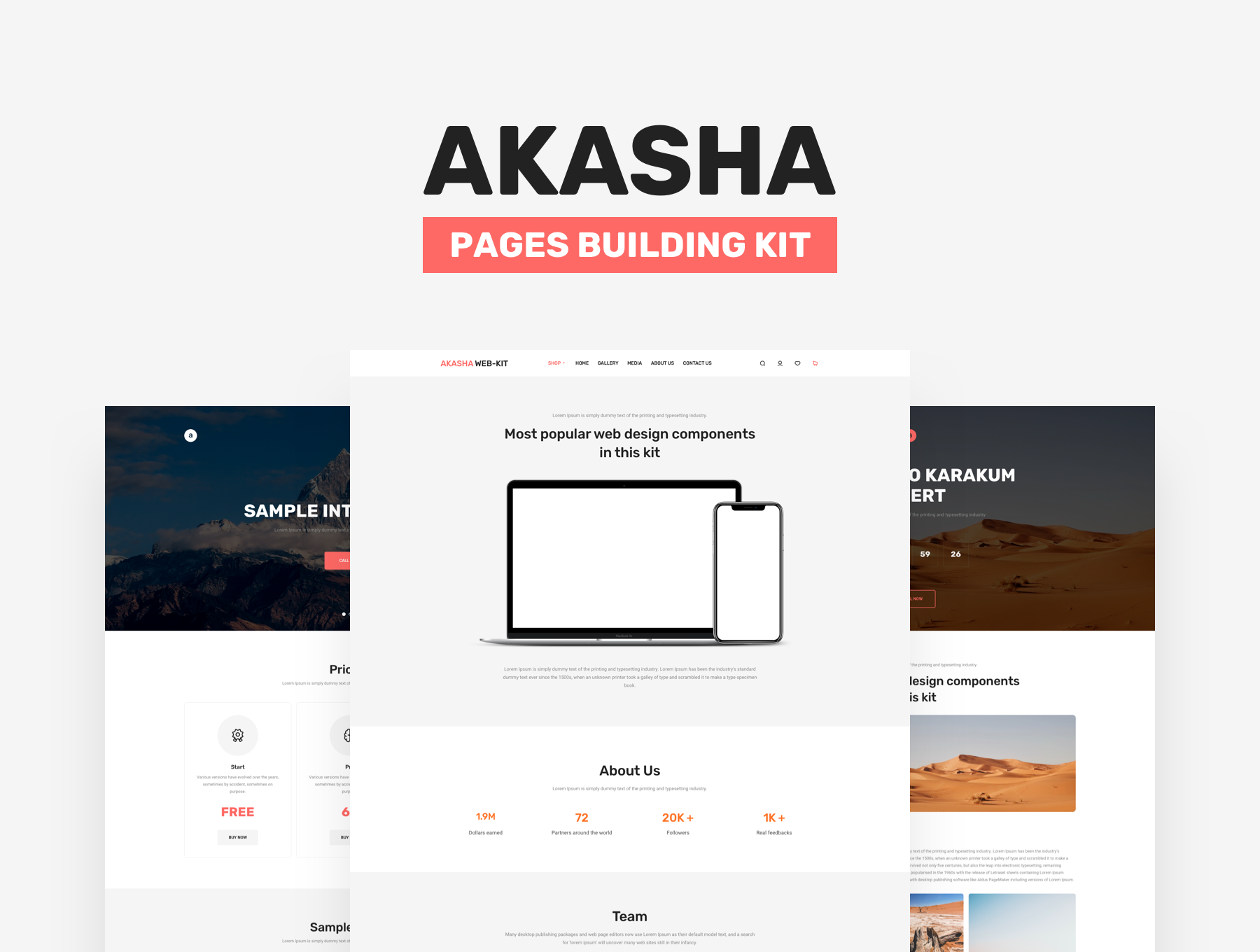 AKASHA Pages Building Kit 快速页面生成工具包-UI/UX-到位啦UI
