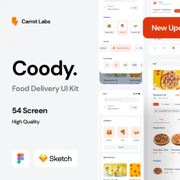 Coody Food iOS UI Kit 食品外卖iOS UI套件