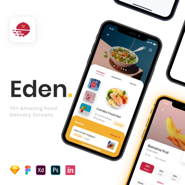 eden-food-delivery-app-ui-kit- 70款食品配送应用程序ui套件