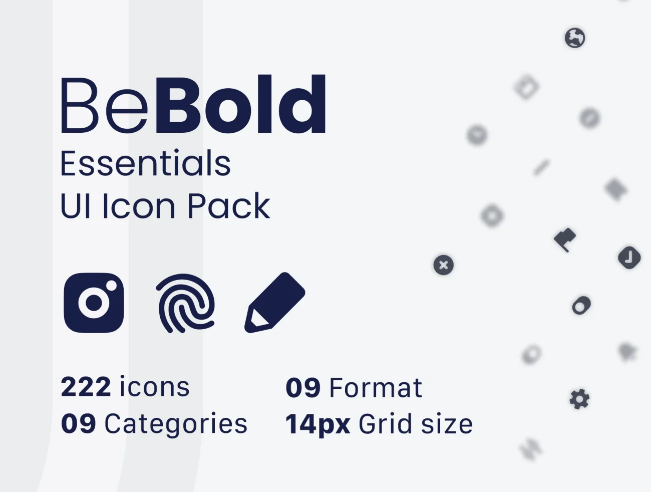 BeBold Essentials UI Icon Pack 厚重粗线条大胆 UI必备图标库-3D/图标、UI/UX-到位啦UI