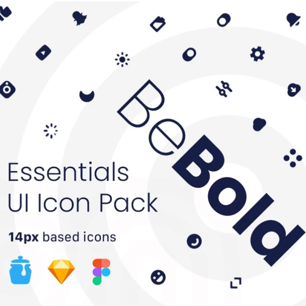 BeBold Essentials UI Icon Pack 厚重粗线条大胆 UI必备图标库