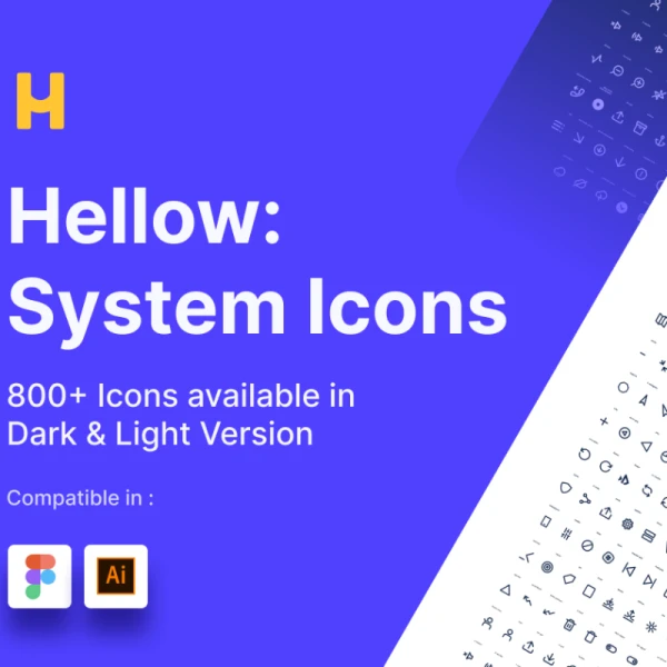 Hellow - System Icons 800个明暗模式系统图标合集