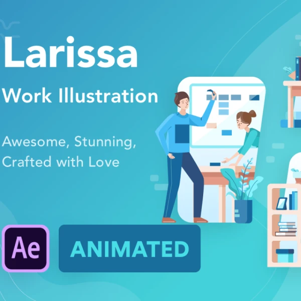 Larissa - Animated Work Illustration 工作场景动画作品插图