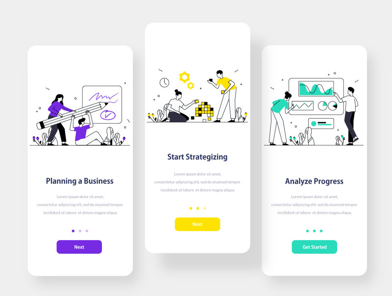 Startup & Strategy Illustration Kit 工作商业战略矢量插画工具包-插画-到位啦UI