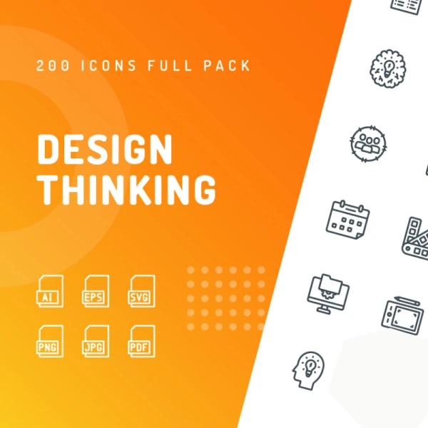 Design Thinking Icons 200款设计相关图标合集