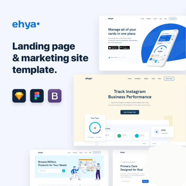 Ehya - 50 Pages Template (New Update!) V1.2-html Ehya-50页着陆页启动页模板