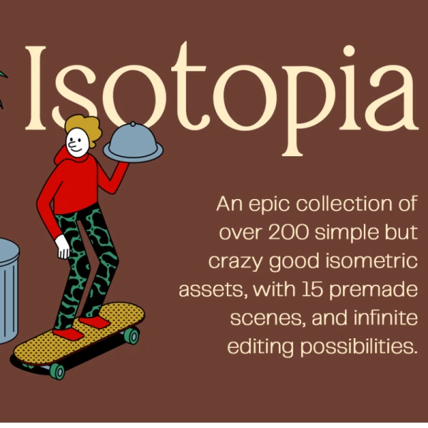 Isotopia 200个简单但疯狂的等距插画15个预置场景