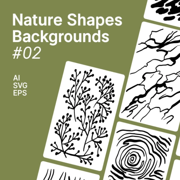 Nature Shapes Backgrounds & Patterns #2 自然形状背景和图案2