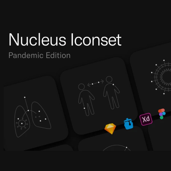 Nucleus Icons – Pandemic Edition 原子核极细点线图标合集