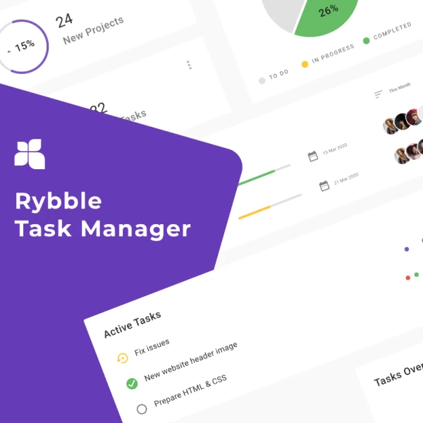 Rybble TM 任务管理需求分发结果回收团队协作web界面设计套件