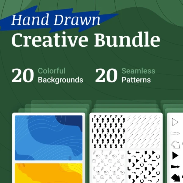 Hand Drawn Creative Bundle 手绘图案创意包