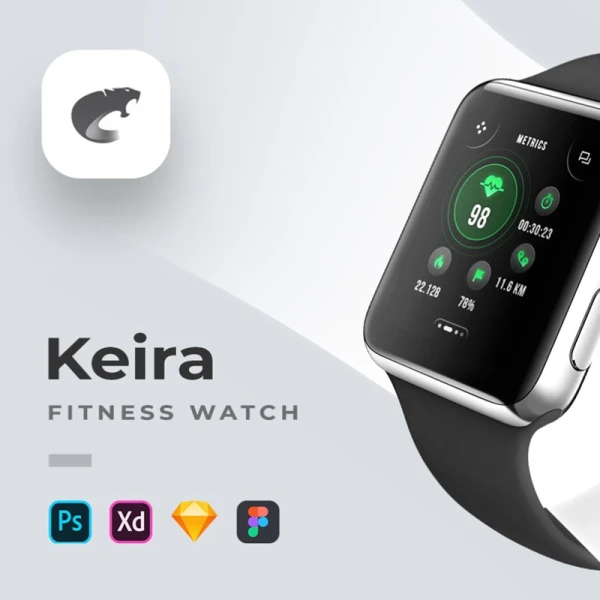 Keira - Watch UI Kit Keira-苹果手表用户界面套件智能样机