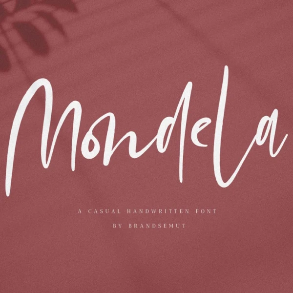 Mondela Casual Handwritten Font 因为自由连笔随性手写字体