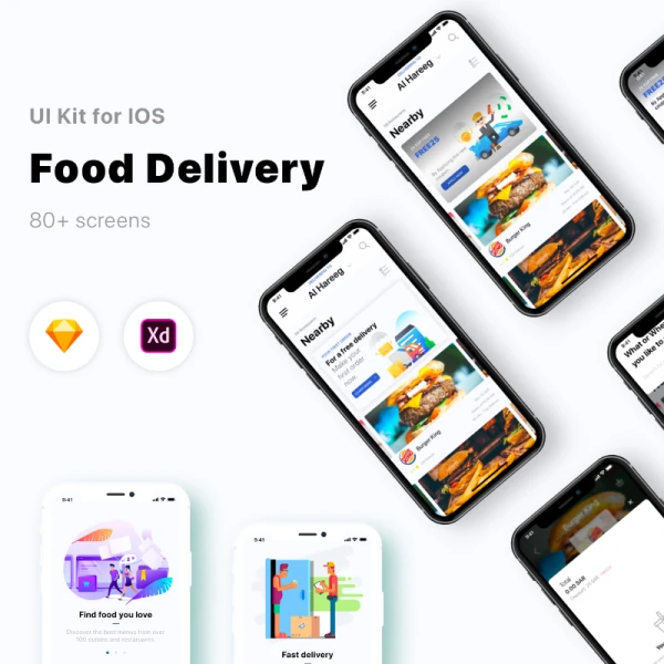 Food Delivery App 食品配送快递点餐应用程序