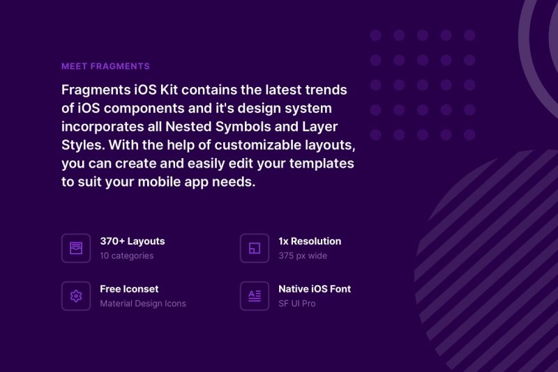 Fragments iOS wireframe kit 370+ iOS线框原型套件-UI/UX-到位啦UI