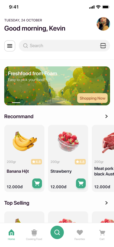 Grocery Apps 水果杂货店应用程序信息页面-UI/UX-到位啦UI