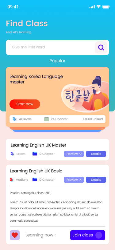Language Learning Appa 语言学习app-UI/UX-到位啦UI
