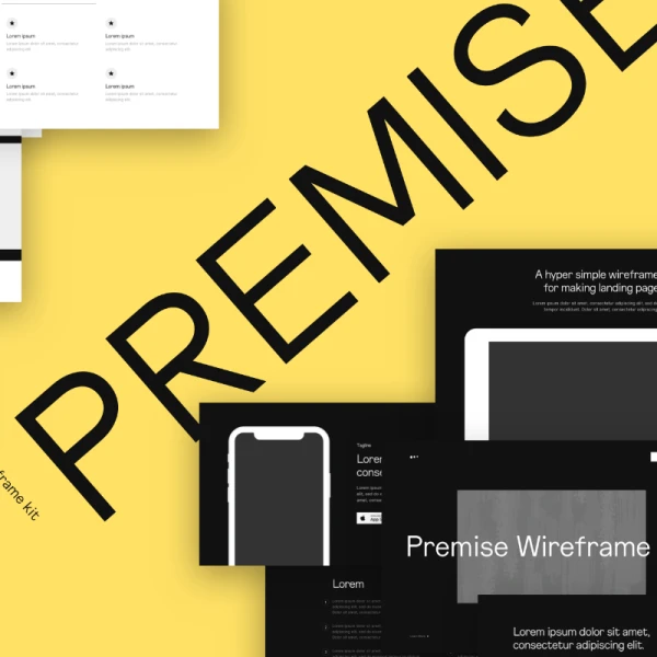 Premise - Website and Landing Page Wireframe Kit 网站和登录页线框套件